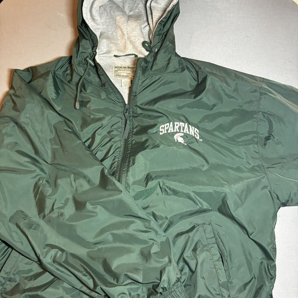 *VINTAGE*  90s NCAA Michigan St. Spartans Men's Full-Zip Jacket - LIKE NEW